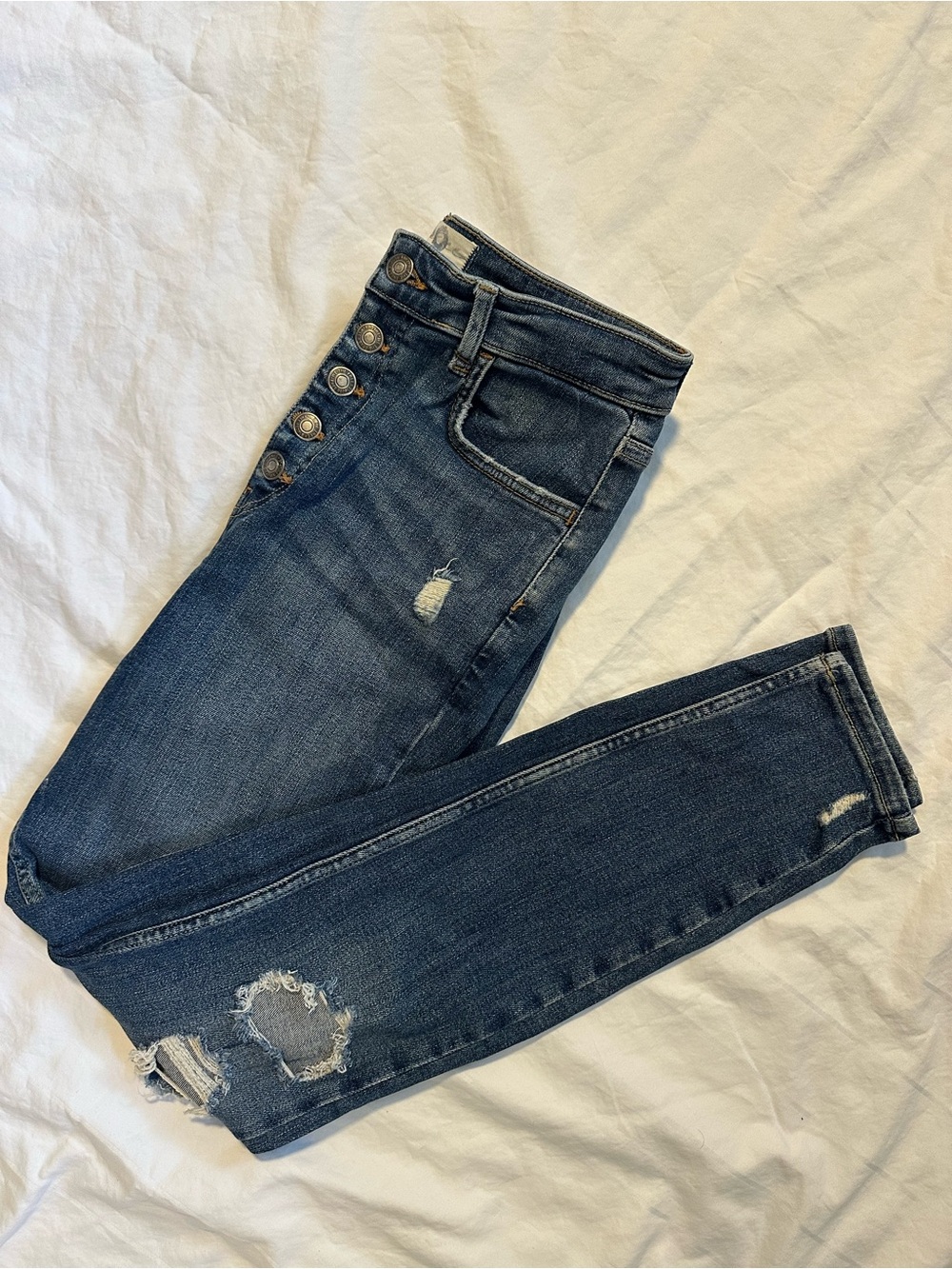 Free People Button-Fly Jeans